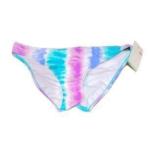 Tie Dye Bikini Bottom Cheeky Style Purple Green White Juniors 11-13 Size L JJ136